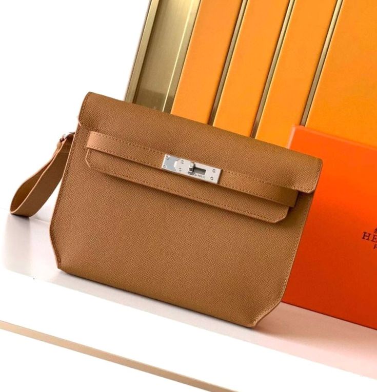 Pochette en vrai cuir Hermès Kelly