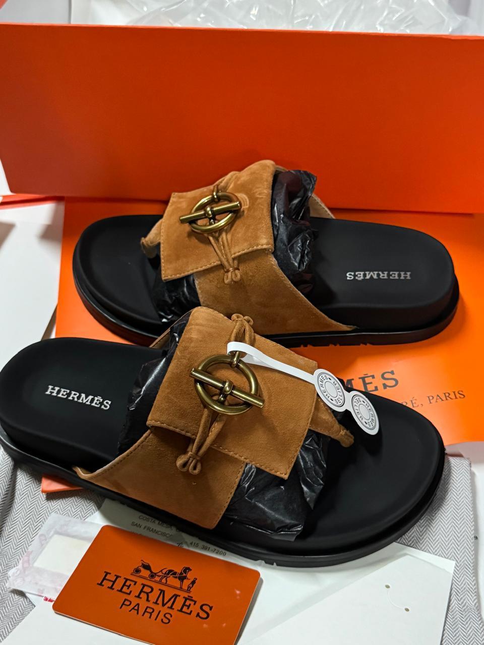 Sandale Hermès en Vrai Cuir