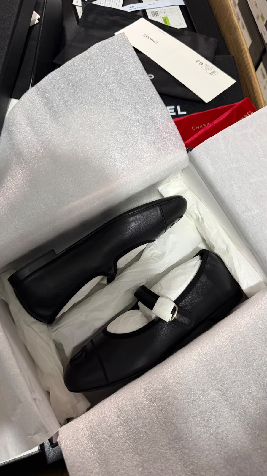 Mocassin en Vrai Cuir Chanel Babies Noir