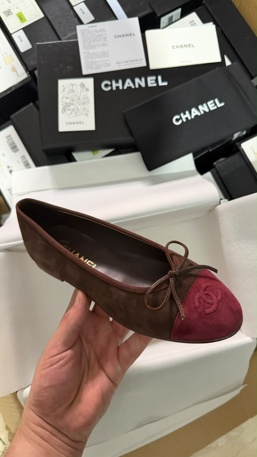 Mocassin Chanel en Daim Suède