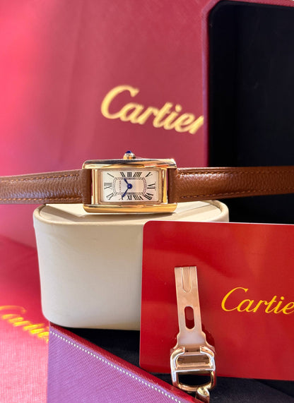 Montre Cartier Tank A Bracelet Cuir