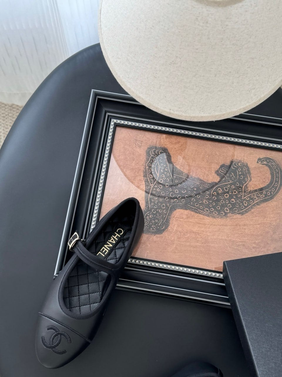 Ballerine Chanel Mary Jane en Vrai Cuir