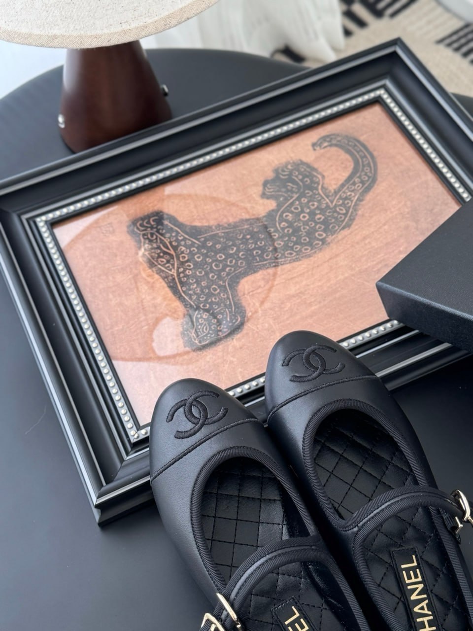 Ballerine Chanel Mary Jane en Vrai Cuir