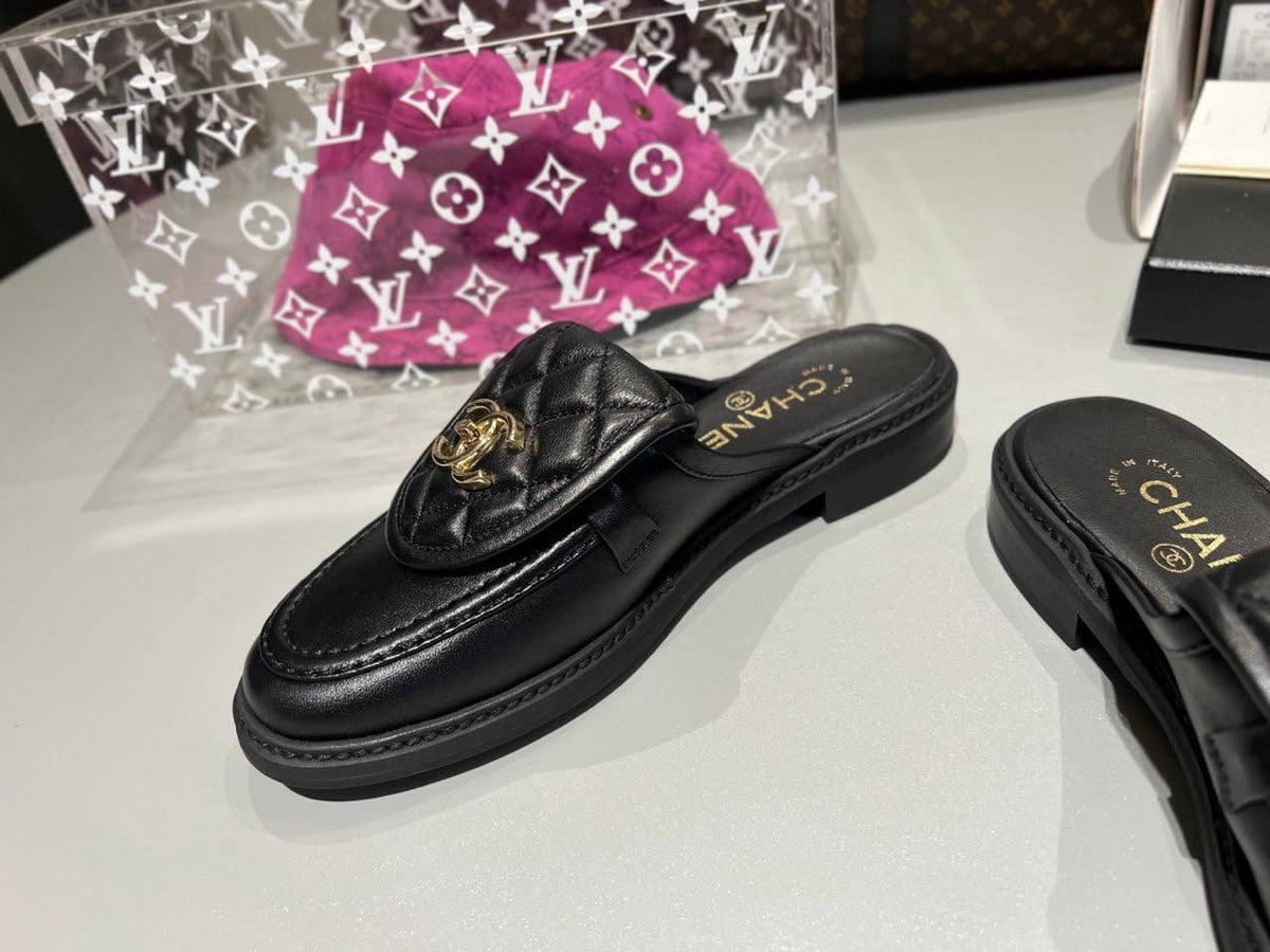 Mule Chanel en Vrai Cuir