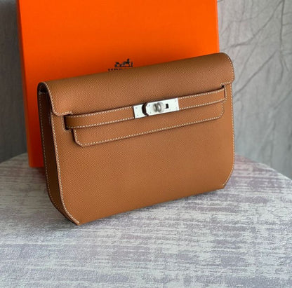 Pochette en vrai cuir Hermès Kelly