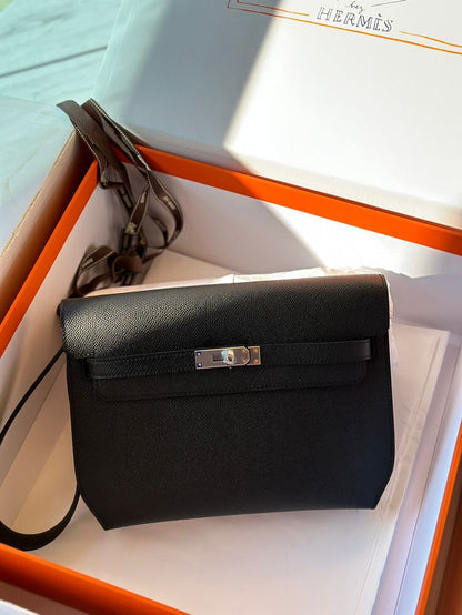 Pochette en vrai cuir Hermès Kelly