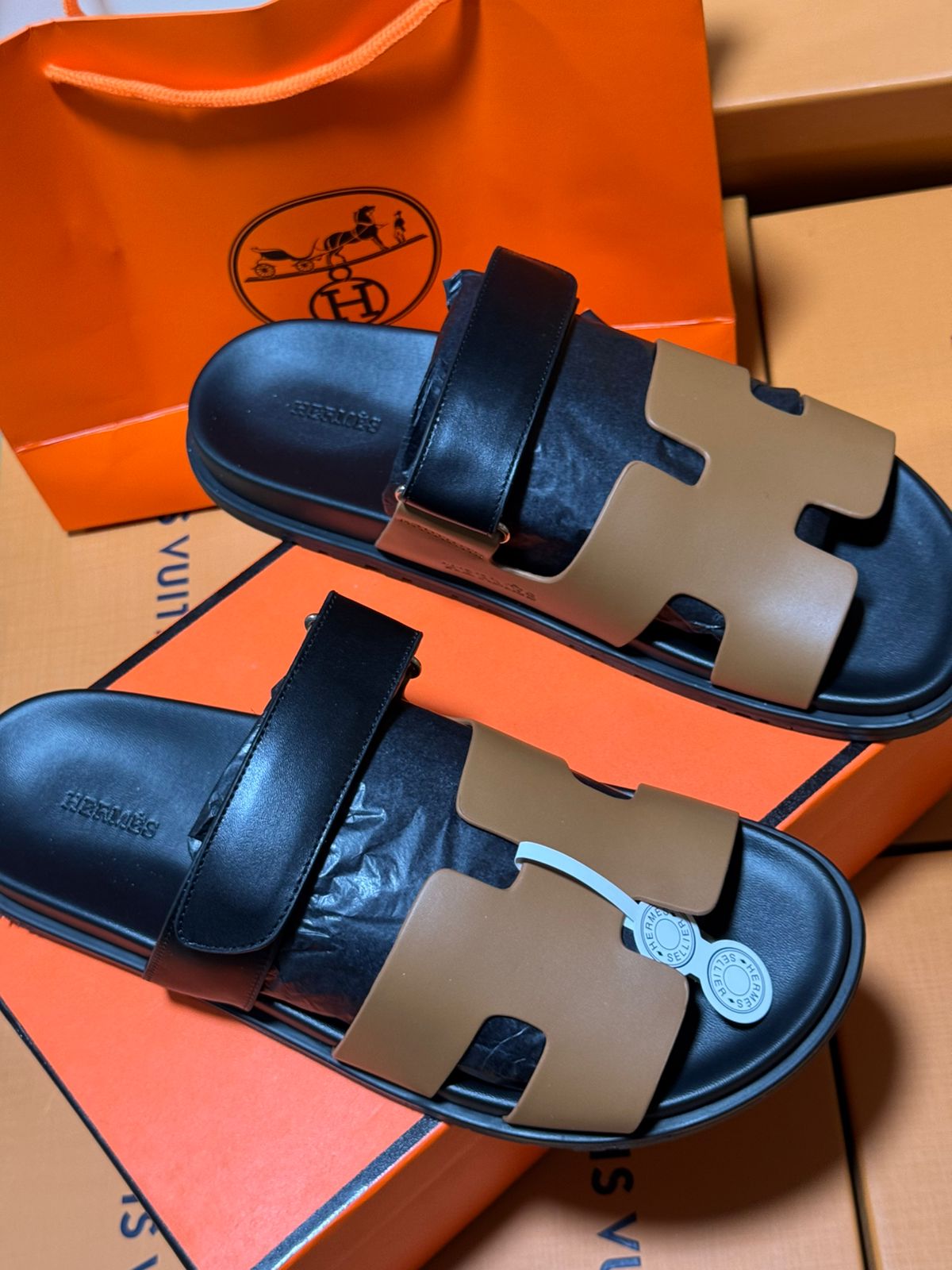 Sandale Chypre Hermès en Vrai Cuir