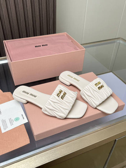 Sandale Matelassées Miu Miu