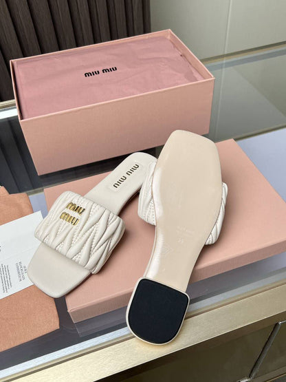 Sandale Matelassées Miu Miu