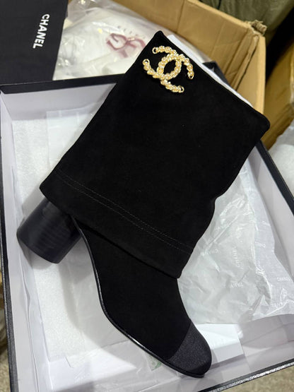 Botte Chanel de Luxe en Daim