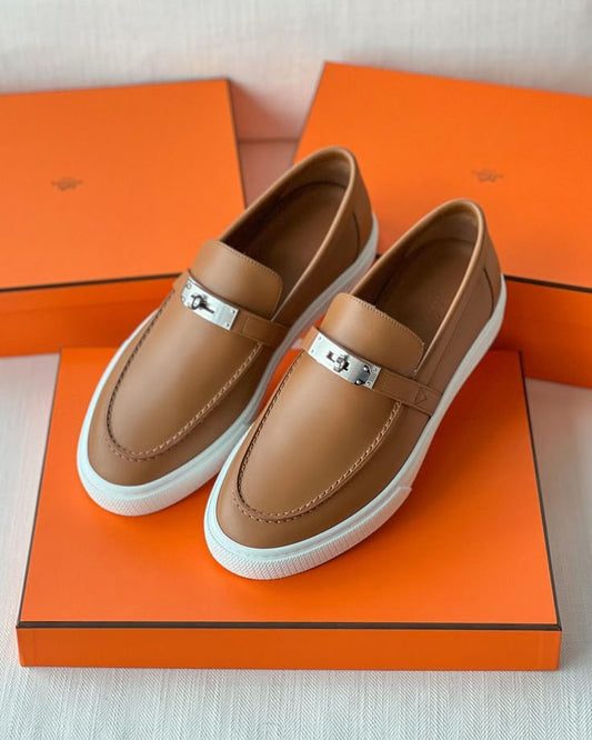 Mocassin Hermès en Vrai Cuir