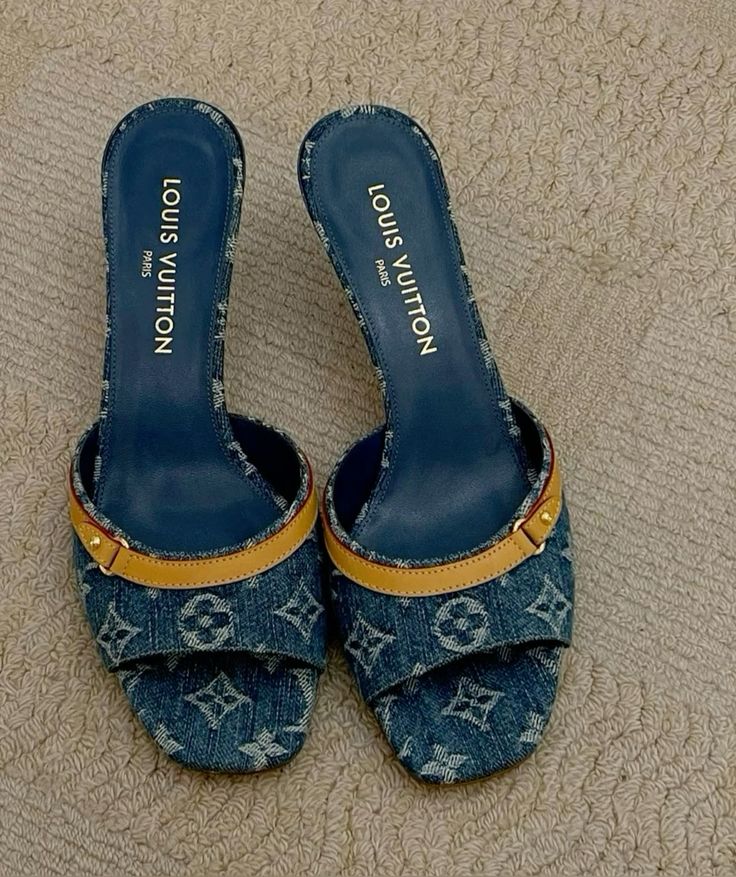 Sandale Louis Vuitton En Bleu Jean