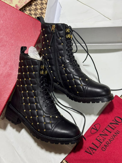 Bottine en Vrai Cuir Valentino A Lacets