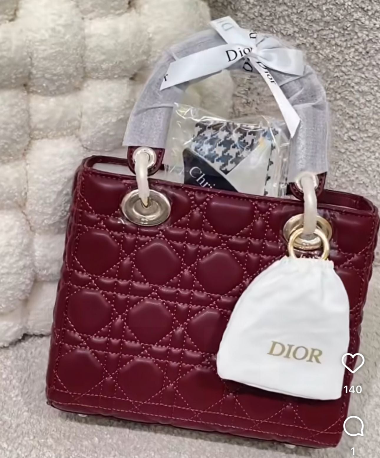 Sac Chic Christian Dior Lady Dior Cuir en Couleurs