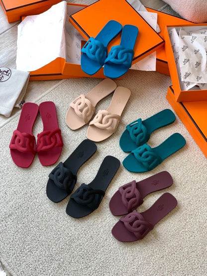Sandale Hermès Oran Chaine en Couleurs