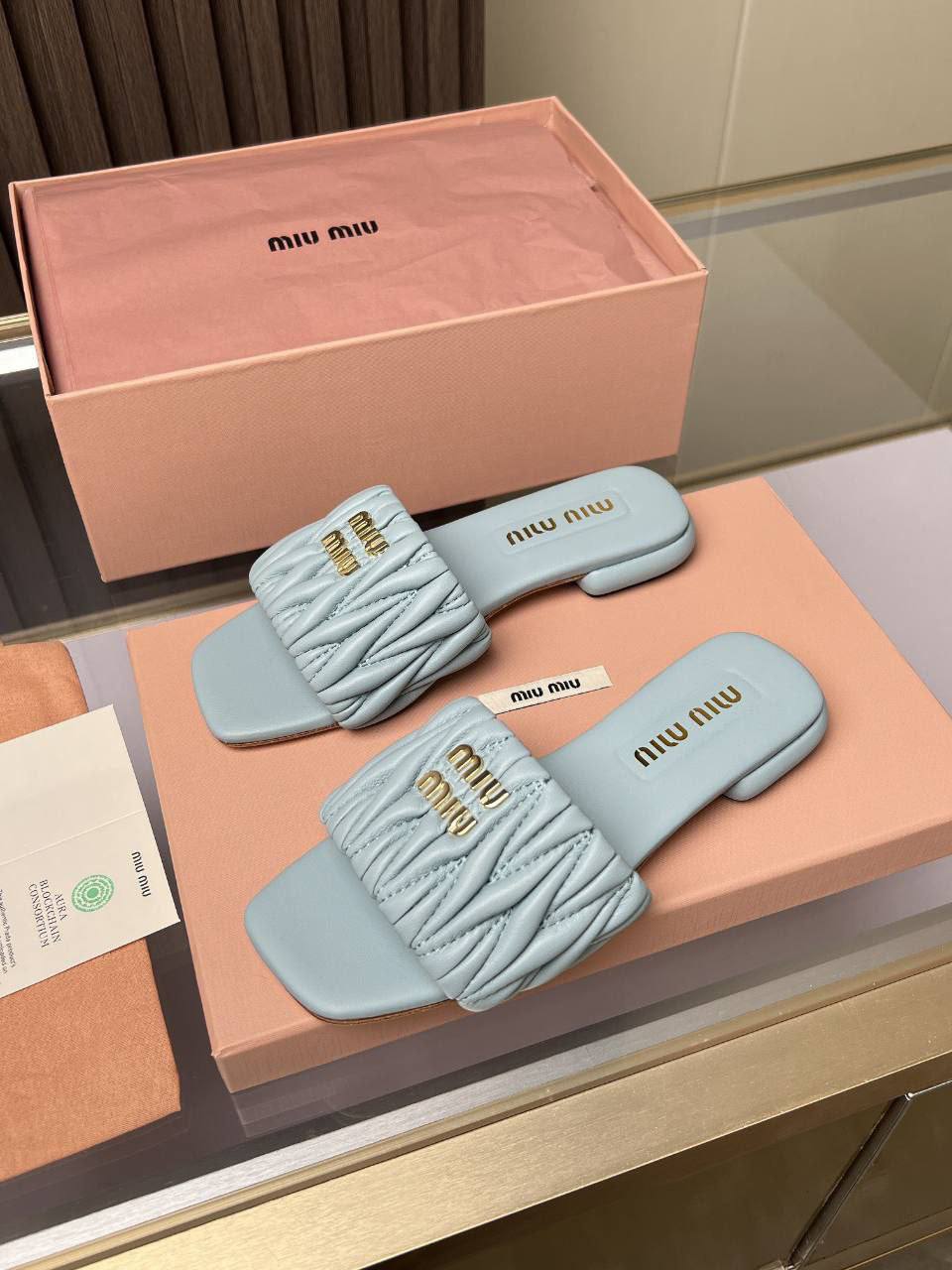 Sandale Matelassées Miu Miu