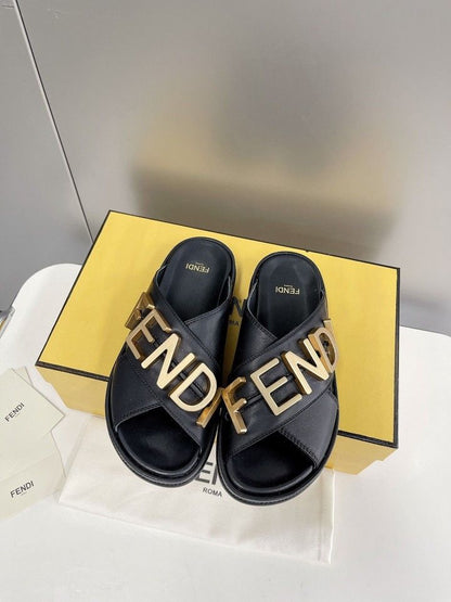 Mule Fendi Fendigraphy En Cuir