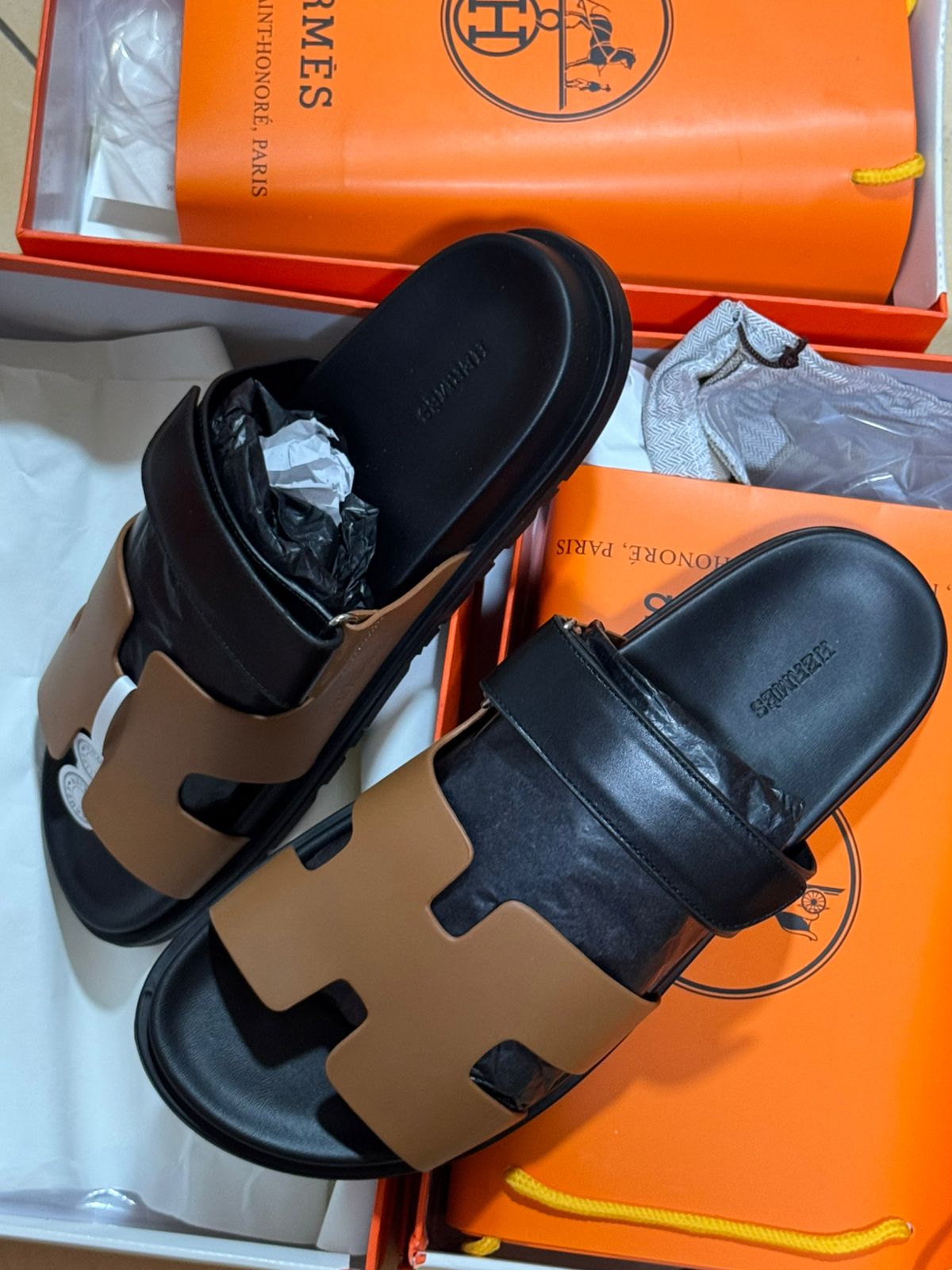 Sandale Chypre Hermès en Vrai Cuir