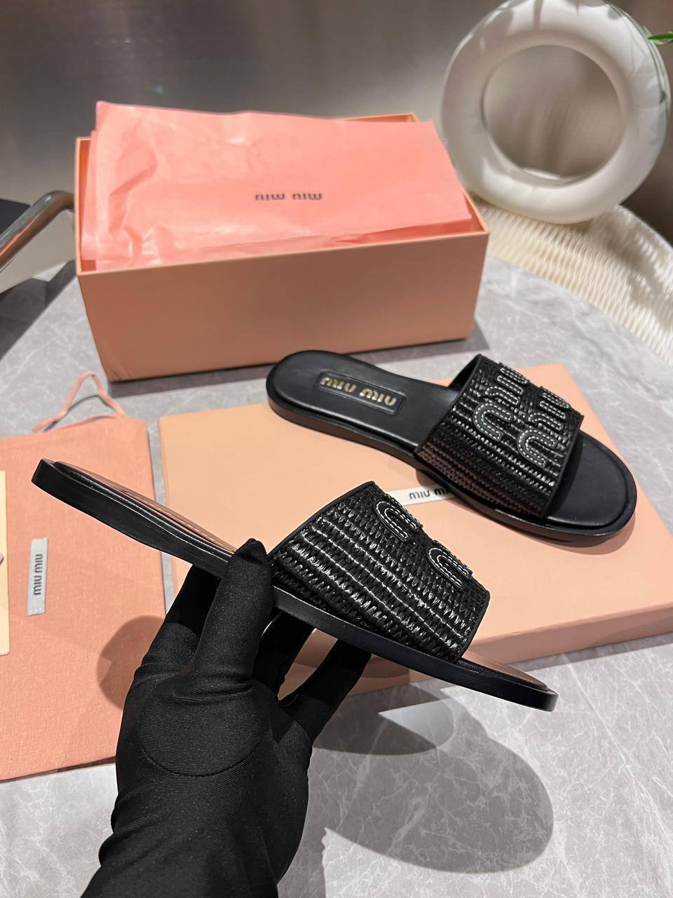 Sandale Miu Miu en Vrai Cuir