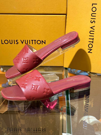 Sandale Louis Vuitton plate en Vrai Cuir