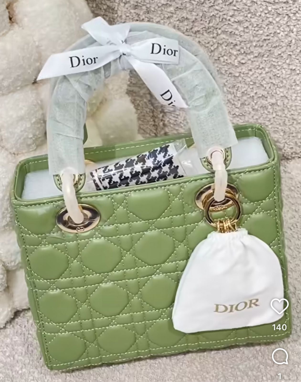 Sac Chic Christian Dior Lady Dior Cuir en Couleurs