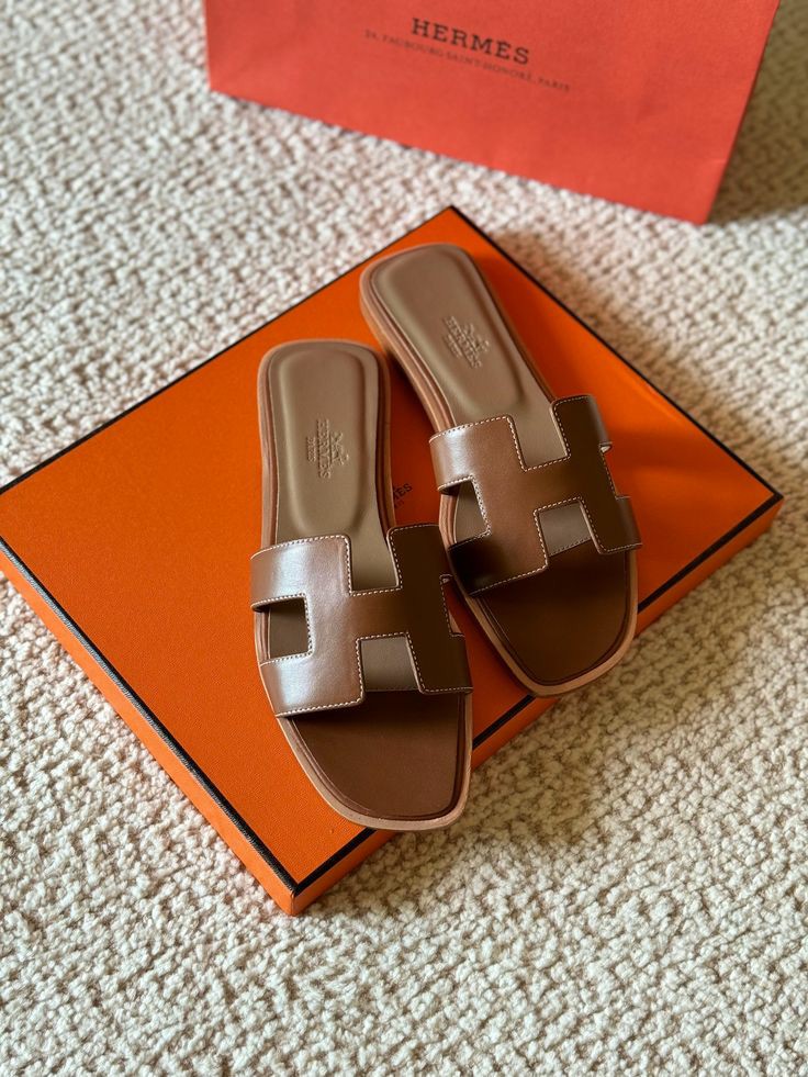 Sandale Hermès Oran En Vrai Cuir