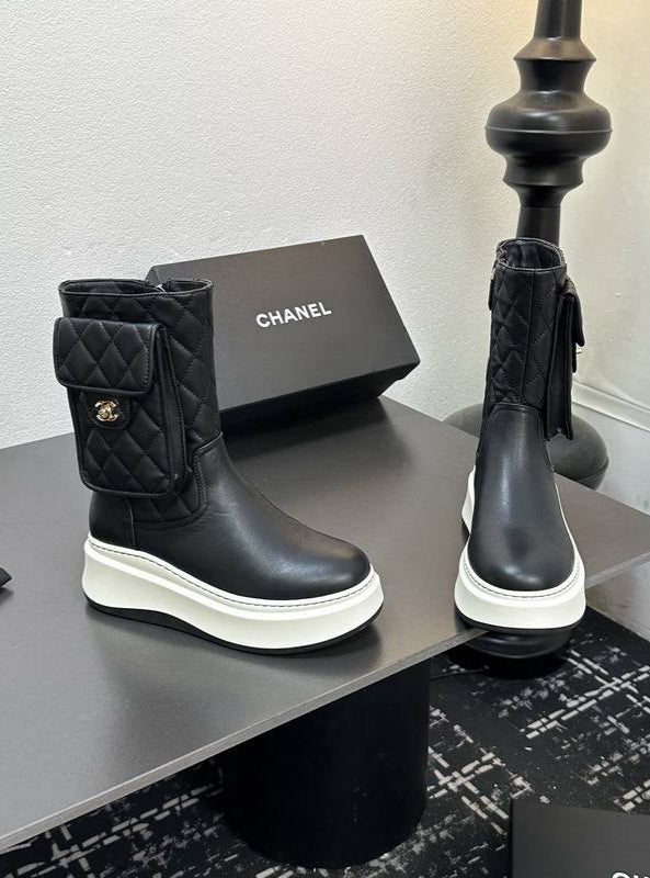 Bottine en Vrai Cuir Chanel