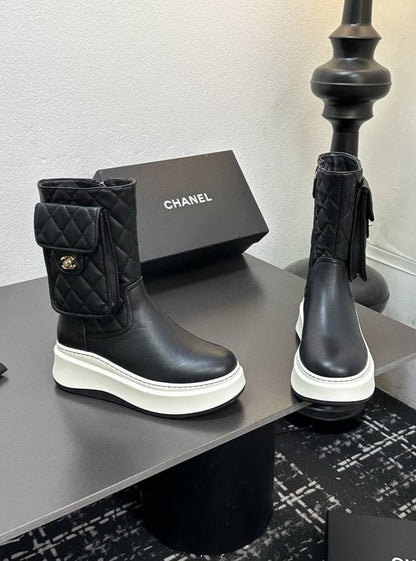 Bottine en Vrai Cuir Chanel