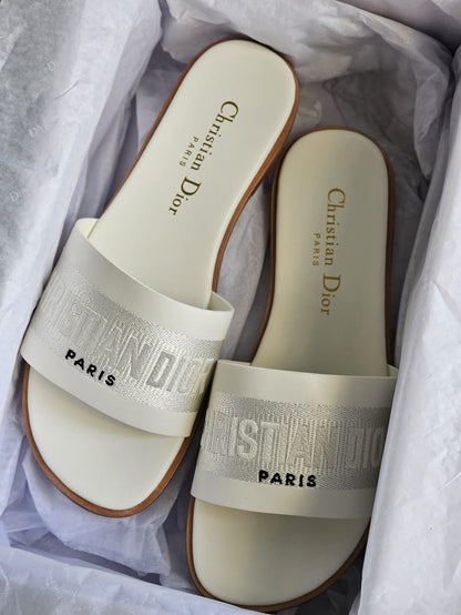 Sandale Plate Christian Dior en Cuir