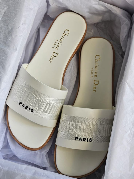 Sandale Plate Christian Dior en Cuir