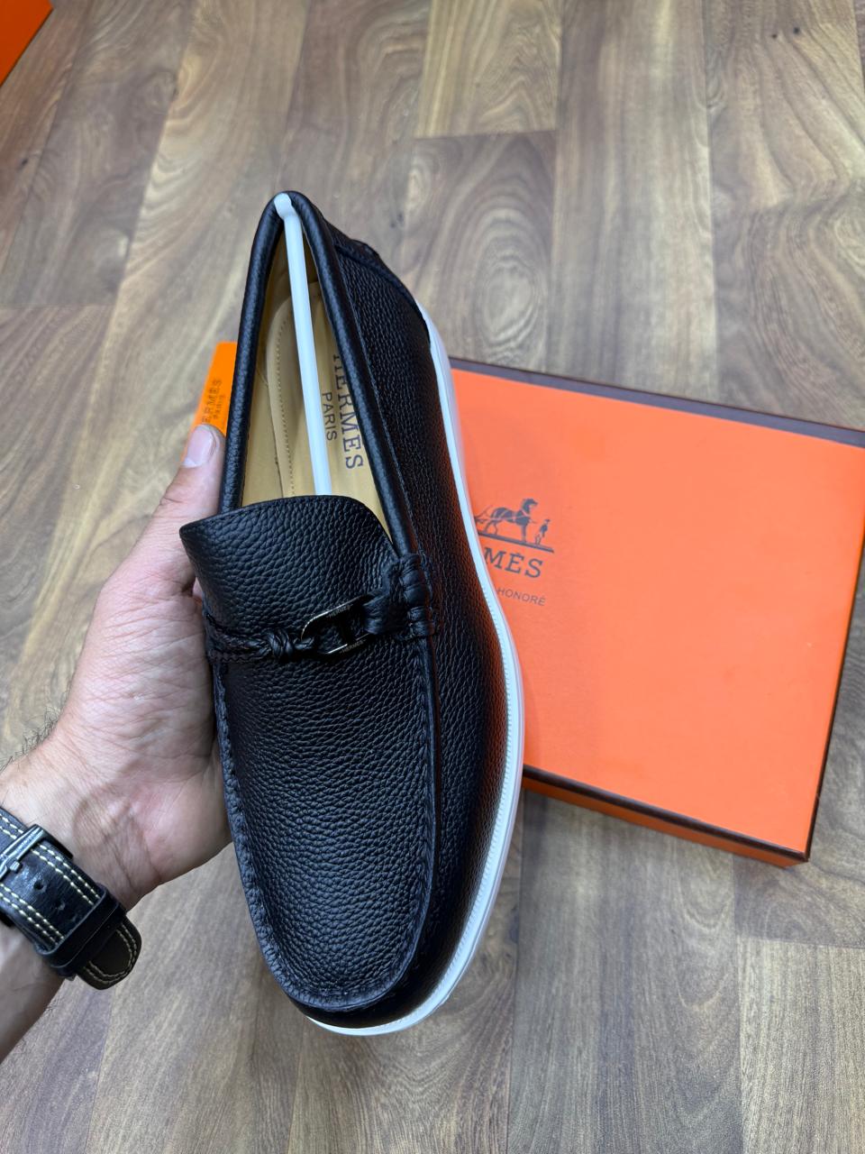 Mocassin en Vrai Cuir Hermès