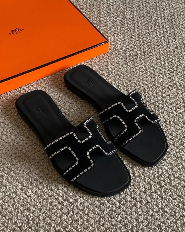 Sandale Hermès Oran Strass Cuir