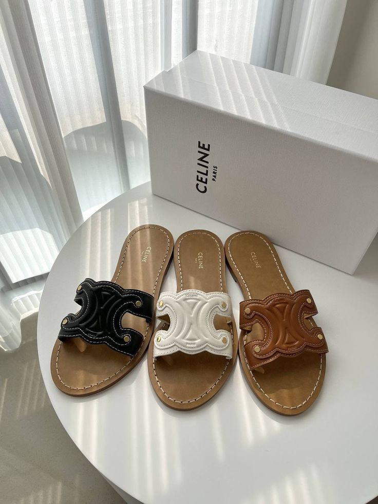 Sandale Cèline En Vrai Cuir CL8760