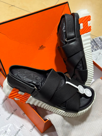 Sandale Hermès en Vrai Cuir