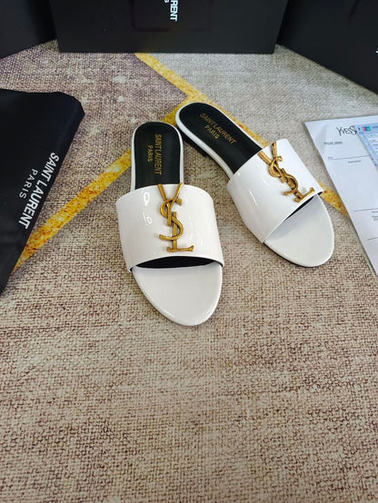 Sandale Saint Laurent Plate Cuir