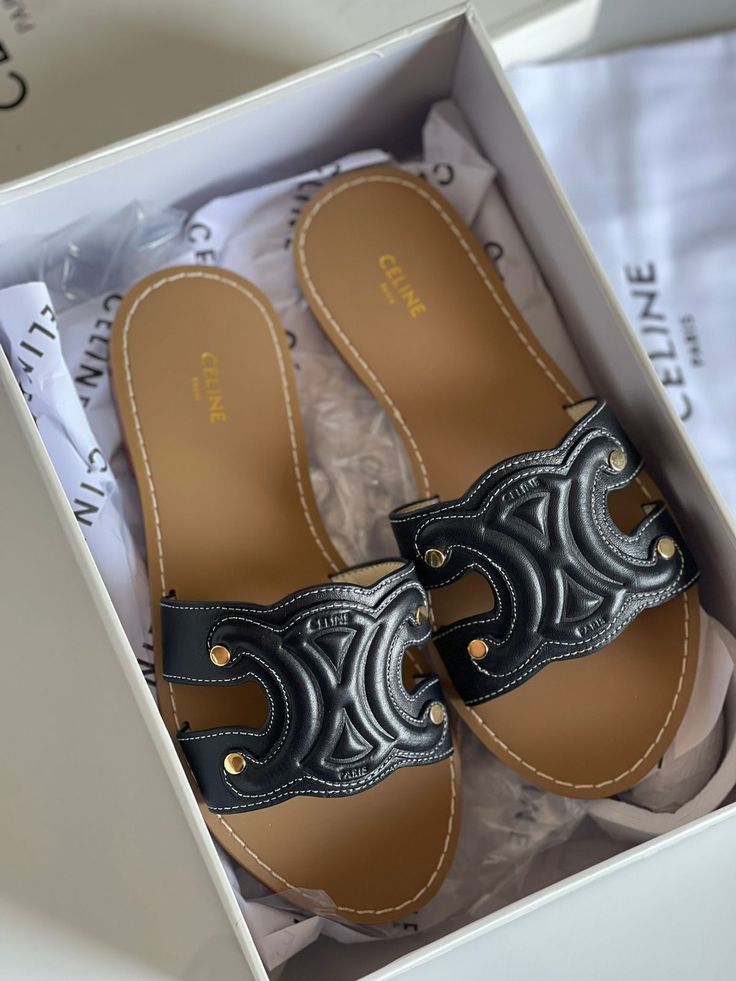 Sandale Cèline En Vrai Cuir CL8760