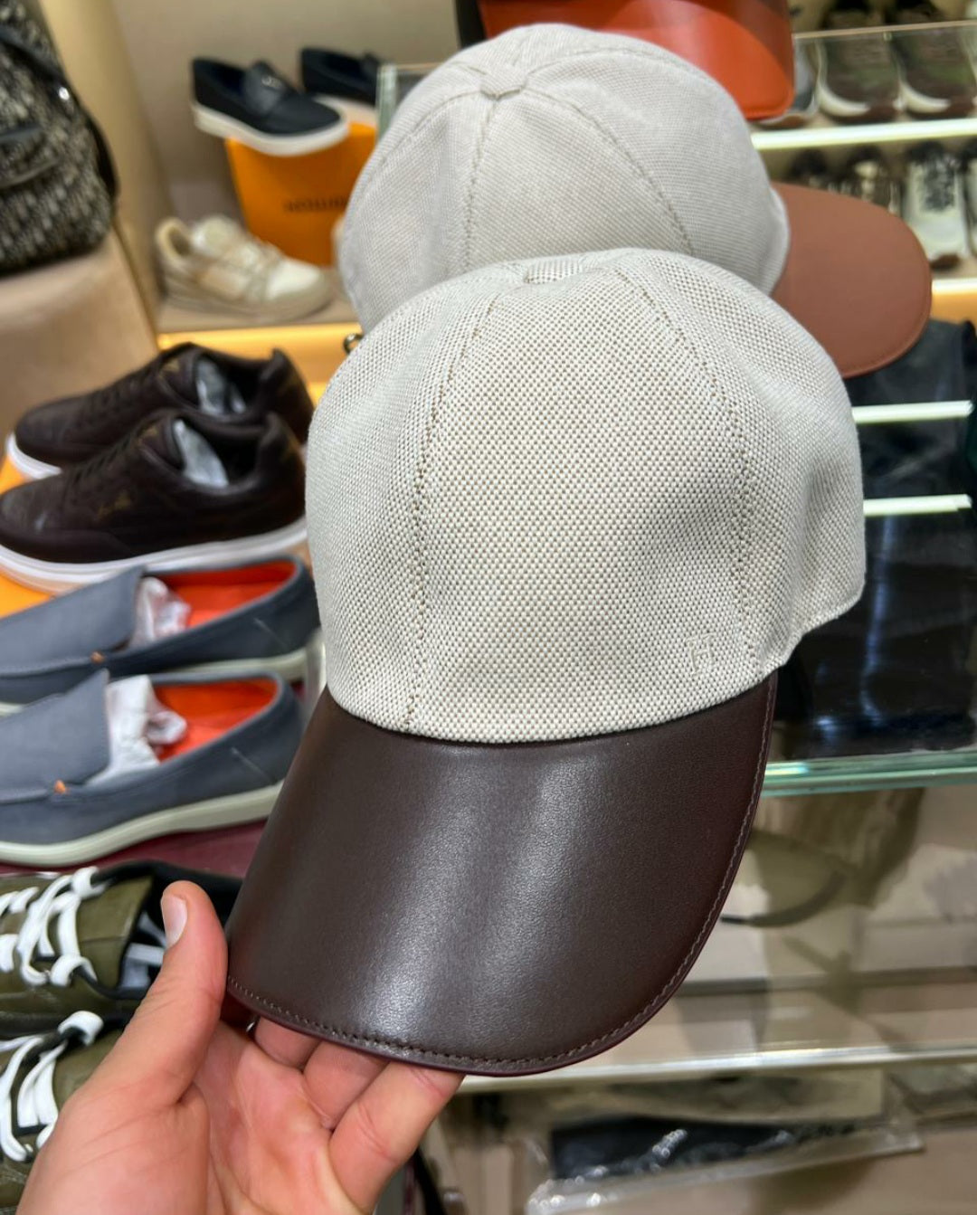 Casquette Hermès en Cuir Couleurs