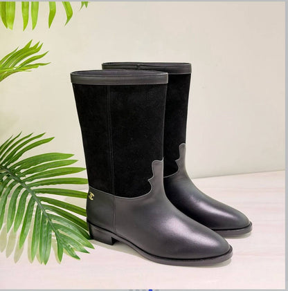 Botte Chanel en Vrai Cuir