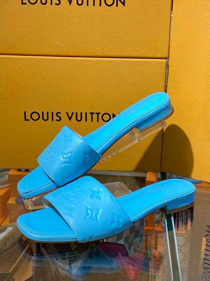 Sandale Louis Vuitton plate en Vrai Cuir