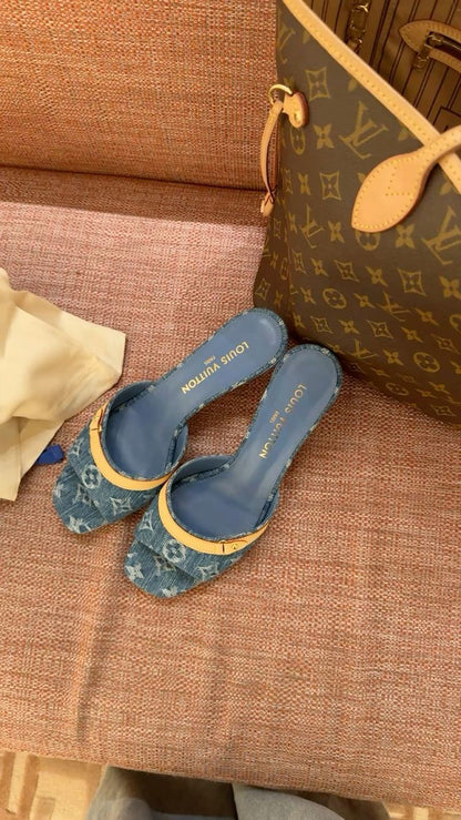 Sandale Louis Vuitton En Bleu Jean