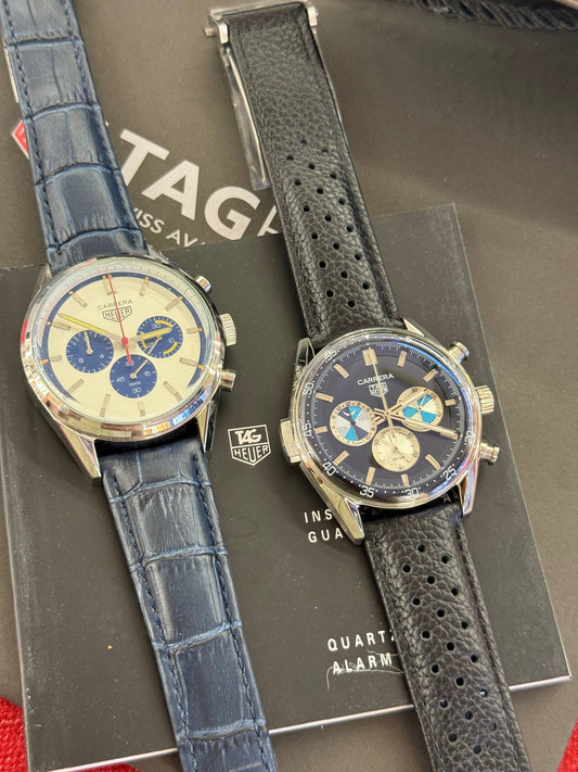Montre Tag Heuer Carrera A Bracelet en Cuir