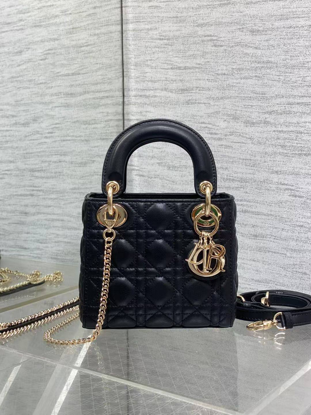 Sac Christian Dior Lady Dior en Vrai Cuir