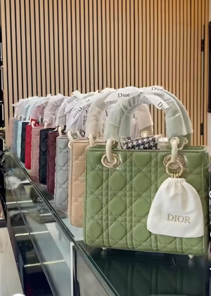 Sac Chic Christian Dior Lady Dior Cuir en Couleurs