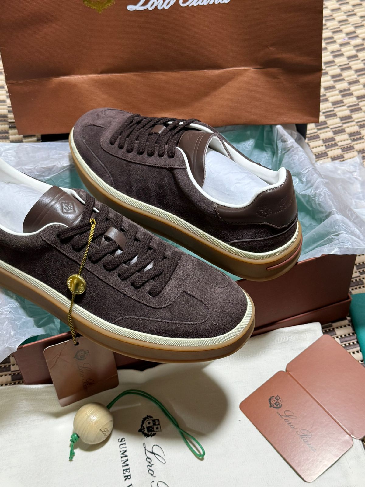 Sneakers Loro Piana en daim pour Homme