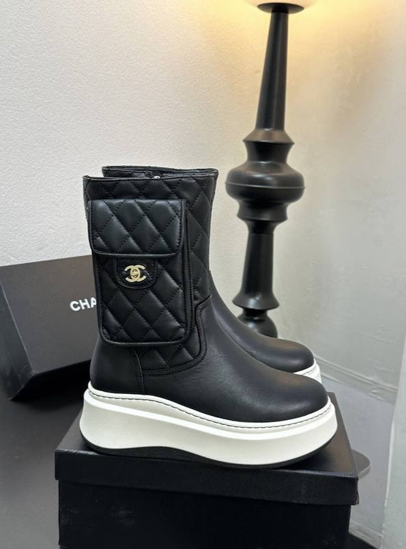 Bottine en Vrai Cuir Chanel