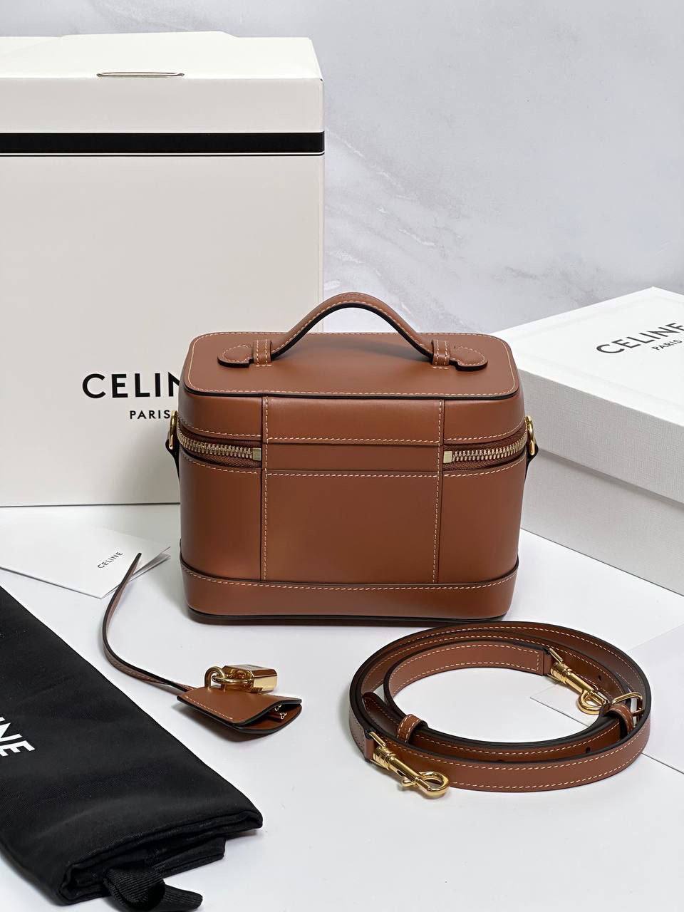 Sac Vanity Cèline En Camel