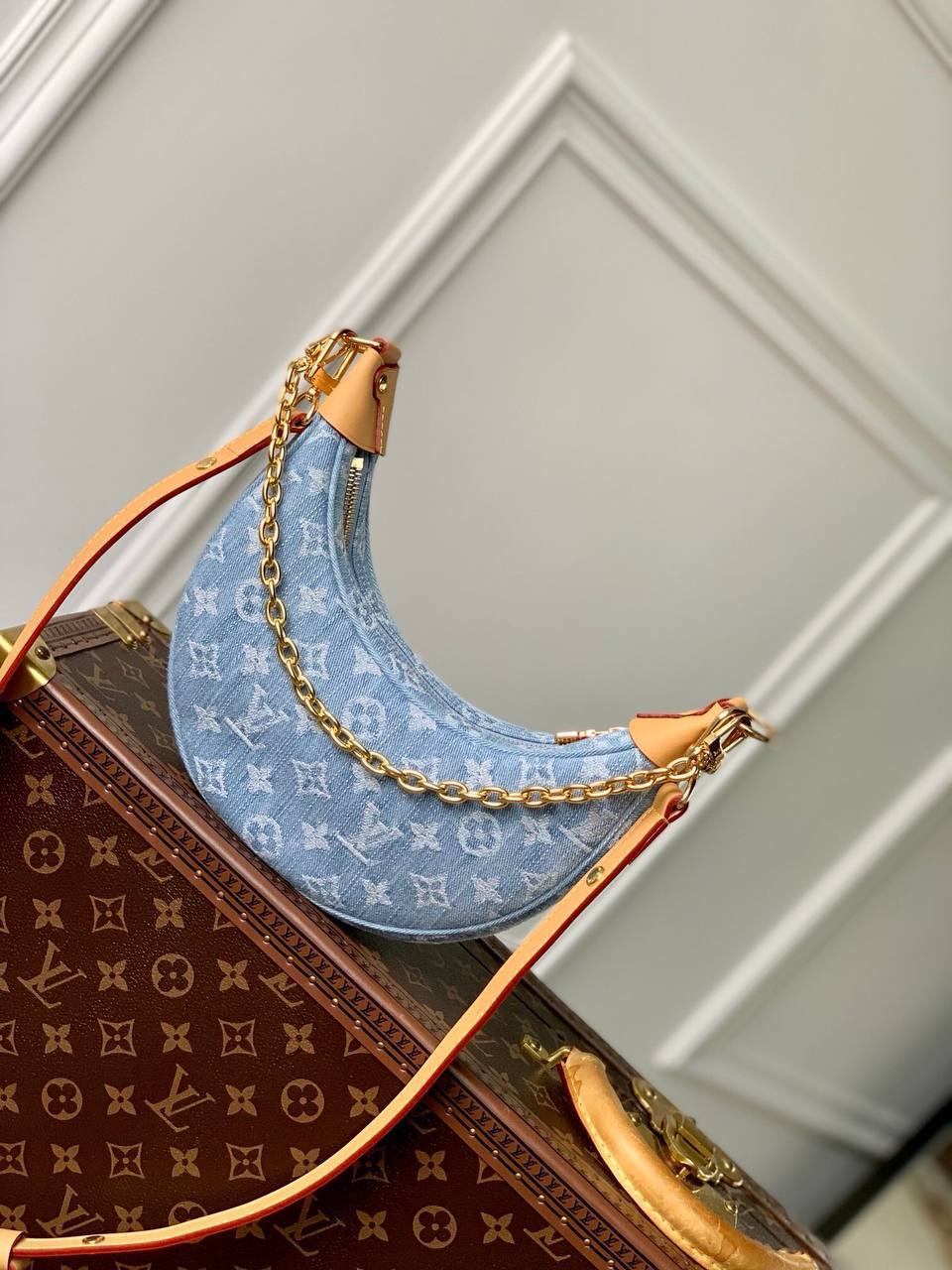 Sac en Cuir & Denim jean Louis Vuitton Monogram