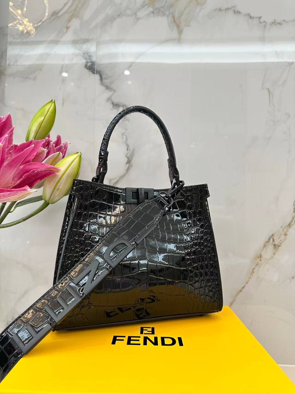 Sac de Luxe Fendi Croco En Couleurs