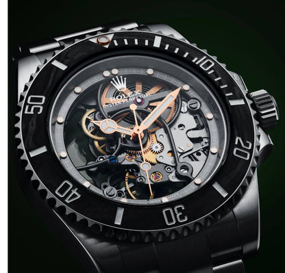 Montre Rolex Style Squelette Homme
