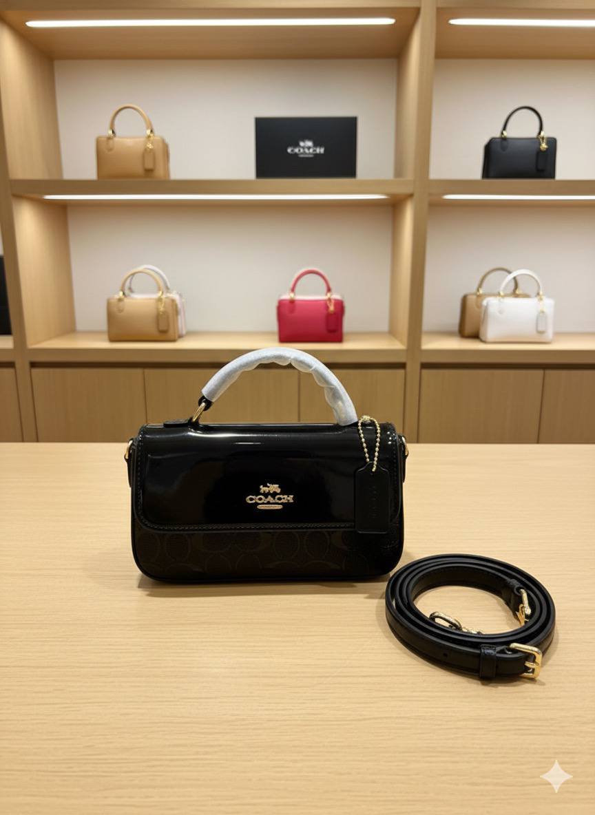 Sac Coach en Couleurs Vernis